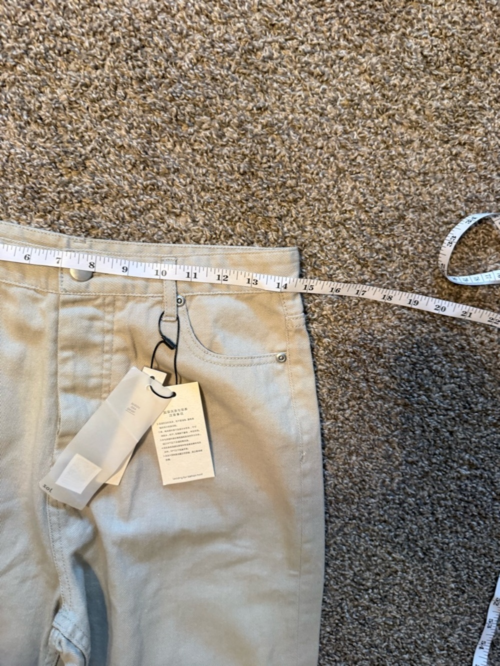 High-Rise Stone Straight-Leg Trousers - Picture 4 of 6